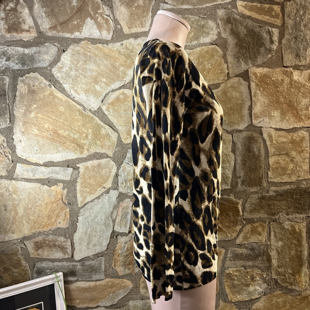 Grace Elements Leopard Print Button Down Cardigan - image 2